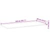vidaXL Bathroom Vanity Top, Oil-Finished, 140 x 60 x 2 cm, Solid Acacia Wood view 2