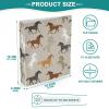 3-Ring Binder with Horse Pattern, 3.8 cm, Clipboard Pockets, School and Office Binder, 1 Piece view 4