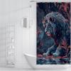 Wewoo Home Cartoon Lion Print Shower Curtain Set, 260 × 180 cm view 3