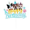 CENPEK 11-Piece Cat Face Cake Decorations, Party Pennant Banner, Reusable Cat-Themed Birthday Party Decor view 2