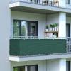 Balcony Privacy Screen 1 x 8.4 m, Wind- and Water-Permeable, UV Protection, with Eyelets and Cable Ties, Dark Green view 2