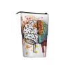 ULKMFFCF Left and Right Brain Advantage Printed Standing Telescopic Pencil Case, Black, One Size view 2