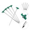 WOONEKY 10-Piece Stainless Steel Tent Stakes with Hook and Hole view 2