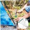 WOONEKY 10-Piece Stainless Steel Tent Stakes with Hook and Hole view 4