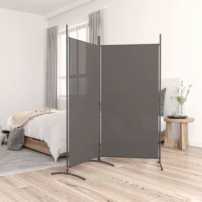 2-Panel Outdoor Weather-Resistant Blackout Room Divider, Anthracite, 175 x 180 cm
