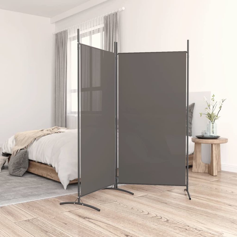 2-Panel Outdoor Weather-Resistant Blackout Room Divider, Anthracite, 175 x 180 cm