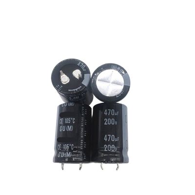 PQYSMVVG 1-Piece 470 µF 200 V Electrolytic Capacitor, 22 × 35 mm, GU, 105°C