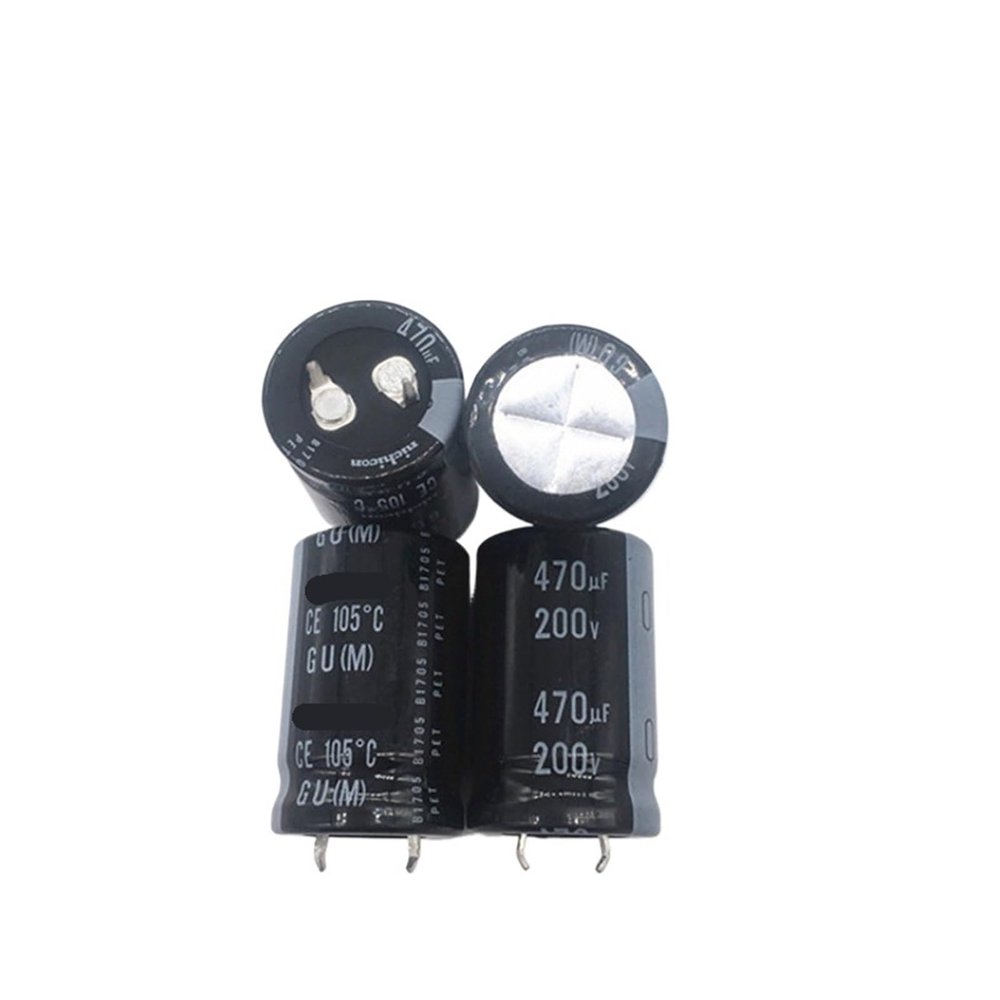 PQYSMVVG 1-Piece 470 µF 200 V Electrolytic Capacitor, 22 × 35 mm, GU, 105°C