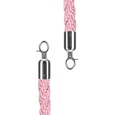 Queue Barrier Rope with Hooks, Black/Blue/Red, 3/5/6/10 ft