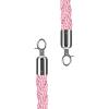Queue Barrier Rope with Hooks, Black/Blue/Red, 3/5/6/10 ft view 1