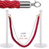 Queue Barrier Rope with Hooks, Black/Blue/Red, 3/5/6/10 ft view 3