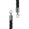 Queue Barrier Rope with Hooks, Black, Blue, or Red view 1