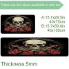 VAPOKF Set of 2 Skull and Red Rose Kitchen Mats view 2