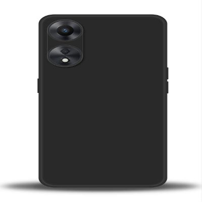 WUACYEAMING Compatible with Oppo A58, Soft Matte TPU Case with Camera Protection, Gray-Black