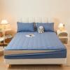 Zippered Mattress Cover, Adjustable Quilted Mattress Protector, 90 x 190 + 15 cm, Blue view 4