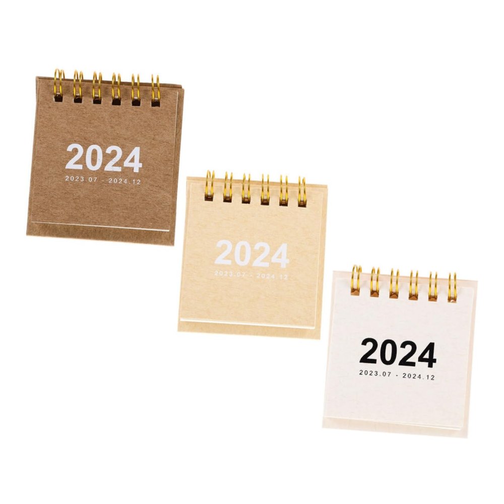 Parliky 3-Piece Mini Monthly Desk Calendar Set