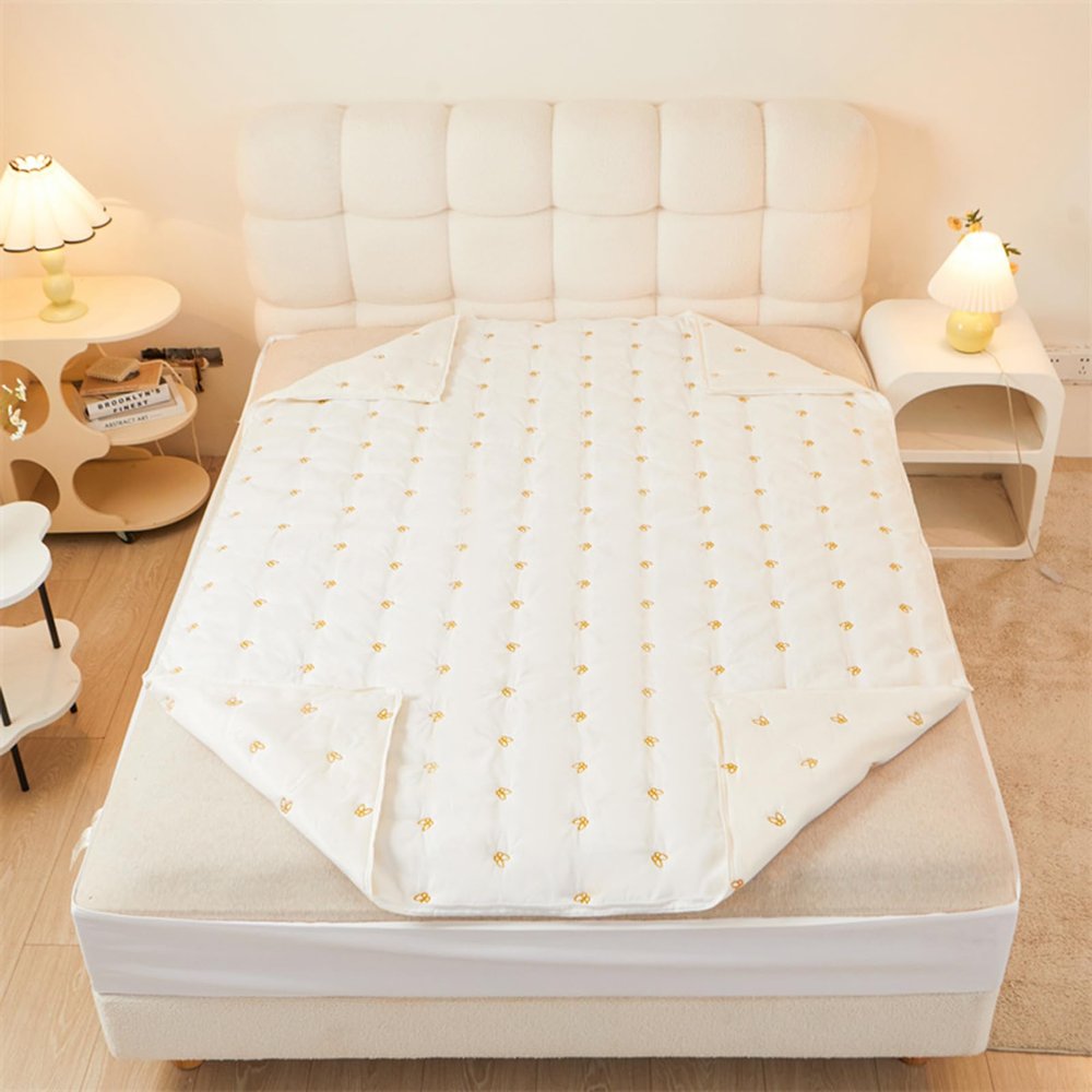 Adjustable Quilted Zipper Mattress Cover