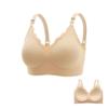 KEKUBUWE Seamless Push-Up Bralettes for Women, Soft Wire-Free Everyday Bra, Full Coverage, Skin Color, M view 1