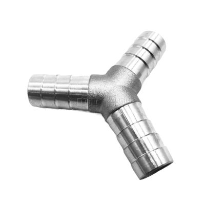 MEXEWORD 1-Piece 3-Way Y-Shaped Hose Connector, 304 Stainless Steel, 10 mm Barbed Fitting