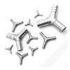 MEXEWORD 1-Piece 3-Way Y-Shaped Hose Connector, 304 Stainless Steel, 10 mm Barbed Fitting view 4