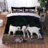 VACSAX 135 x 200 cm Microfiber Duvet Cover Set for Girls, 3D White Lamb Print, 2 Zippered Pillowcases 80 x 80 cm view 2