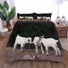 VACSAX 135 x 200 cm Microfiber Duvet Cover Set for Girls, 3D White Lamb Print, 2 Zippered Pillowcases 80 x 80 cm view 3