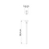 Gedy Felce Plus Double-Jointed Towel Rack, Matte Black view 3