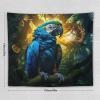 PAZZK Parrot Wall Tapestry Poster, Decorative Wall Hanging, 130 x 150 cm view 2