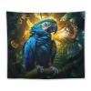PAZZK Parrot Wall Tapestry Poster, Decorative Wall Hanging, 130 x 150 cm view 3