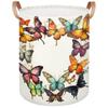 Laundry Basket with Butterfly Design, Colorful, Large, Foldable Fabric Storage Bin view 1