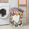 Laundry Basket with Butterfly Design, Colorful, Large, Foldable Fabric Storage Bin view 2
