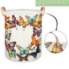 Laundry Basket with Butterfly Design, Colorful, Large, Foldable Fabric Storage Bin view 4