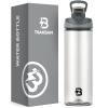 630 ml Sports Water Bottle, Carbonated-Drink Compatible, Leakproof Tritan Bottle with Filter and Carry Handle, Gray view 1
