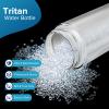 630 ml Sports Water Bottle, Carbonated-Drink Compatible, Leakproof Tritan Bottle with Filter and Carry Handle, Gray view 2