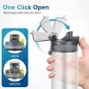 630 ml Sports Water Bottle, Carbonated-Drink Compatible, Leakproof Tritan Bottle with Filter and Carry Handle, Gray view 3