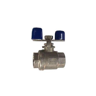1/4", 3/8", 1/2", 3/4", 1" Two-Piece Shut-Off Ball Valve, 304 Stainless Steel Female-Threaded Ball Valve for Precise Control (DN20)