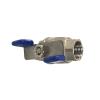 1/4", 3/8", 1/2", 3/4", 1" Two-Piece Shut-Off Ball Valve, 304 Stainless Steel Female-Threaded Ball Valve for Precise Control (DN20) view 2