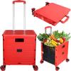 HARIPYER Collapsible Folding Cart with Wheels and Telescoping Handle view 1