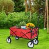HARIPYER Folding Garden Wagon, Pull Cart for Outdoor Camping, Grilling, Gardening, Shopping and Beach Trips view 2