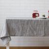 Homxi Small Rectangular Tablecloth 140 W x 200 L cm, Solid Gray Coffee Linen Table Cover for Easter view 1