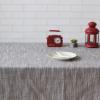 Homxi Small Rectangular Tablecloth 140 W x 200 L cm, Solid Gray Coffee Linen Table Cover for Easter view 2