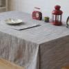 Homxi Small Rectangular Tablecloth 140 W x 200 L cm, Solid Gray Coffee Linen Table Cover for Easter view 3