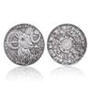 BDJAOZALL Twelve Constellations Silver-Plated Vintage-Style Commemorative Coins view 1