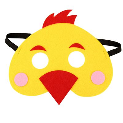 Jtnohx Felt Chicken Masks for Kids, Halloween Costume Masks, 10-Pack