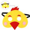 Jtnohx Felt Chicken Masks for Kids, Halloween Costume Masks, 10-Pack view 3