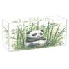 JUMBEAR Panda Eating Bamboo Acrylic Pen Holder, 4 Compartments view 1