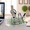 JUMBEAR Panda Eating Bamboo Acrylic Pen Holder, 4 Compartments view 4