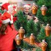 Watayo 12-Piece Gold Glass Pinecone Ornaments for Christmas Trees view 4