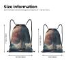 Small Boat Under a Giant Planet Drawstring Bag view 4