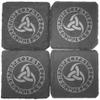 Samunshi Slate Coasters, Odin’s Three Horns with Runes, 4-Piece Set view 2